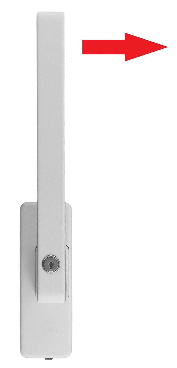 GU Schiebetür PSK Drehgriff abschliessbar DIRIGENT 966/976, 34225 oder auch 30152, DIN Links weiss m