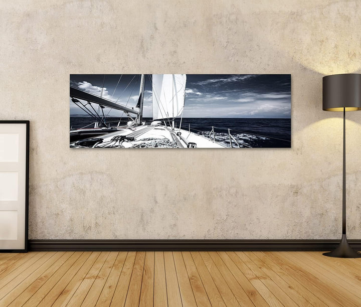 islandburner Bild auf Leinwand Luxus Segelboot Im Meer Am Abend Bilder Wandbilder Poster Leinwand 12