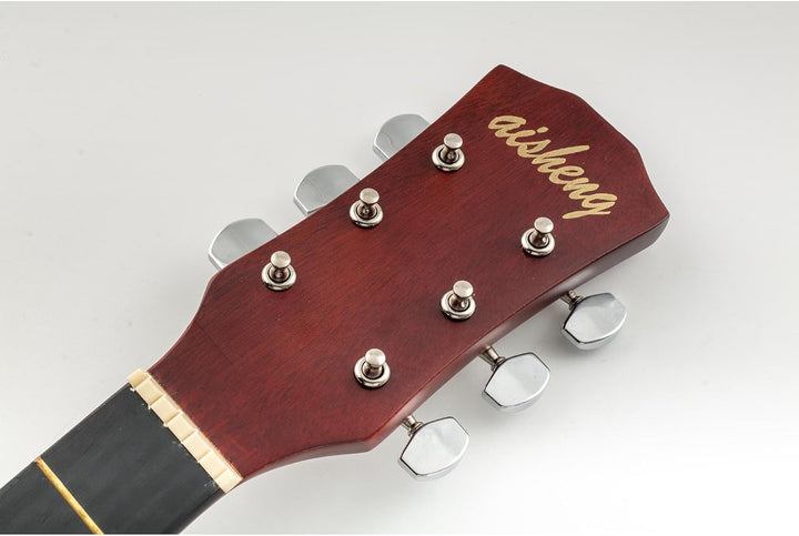 Musiclily Pro 3+3 Guitar Tuners Mechaniken Machine Heads Tuning Pegs für Akustikgitarre, Nickel mit