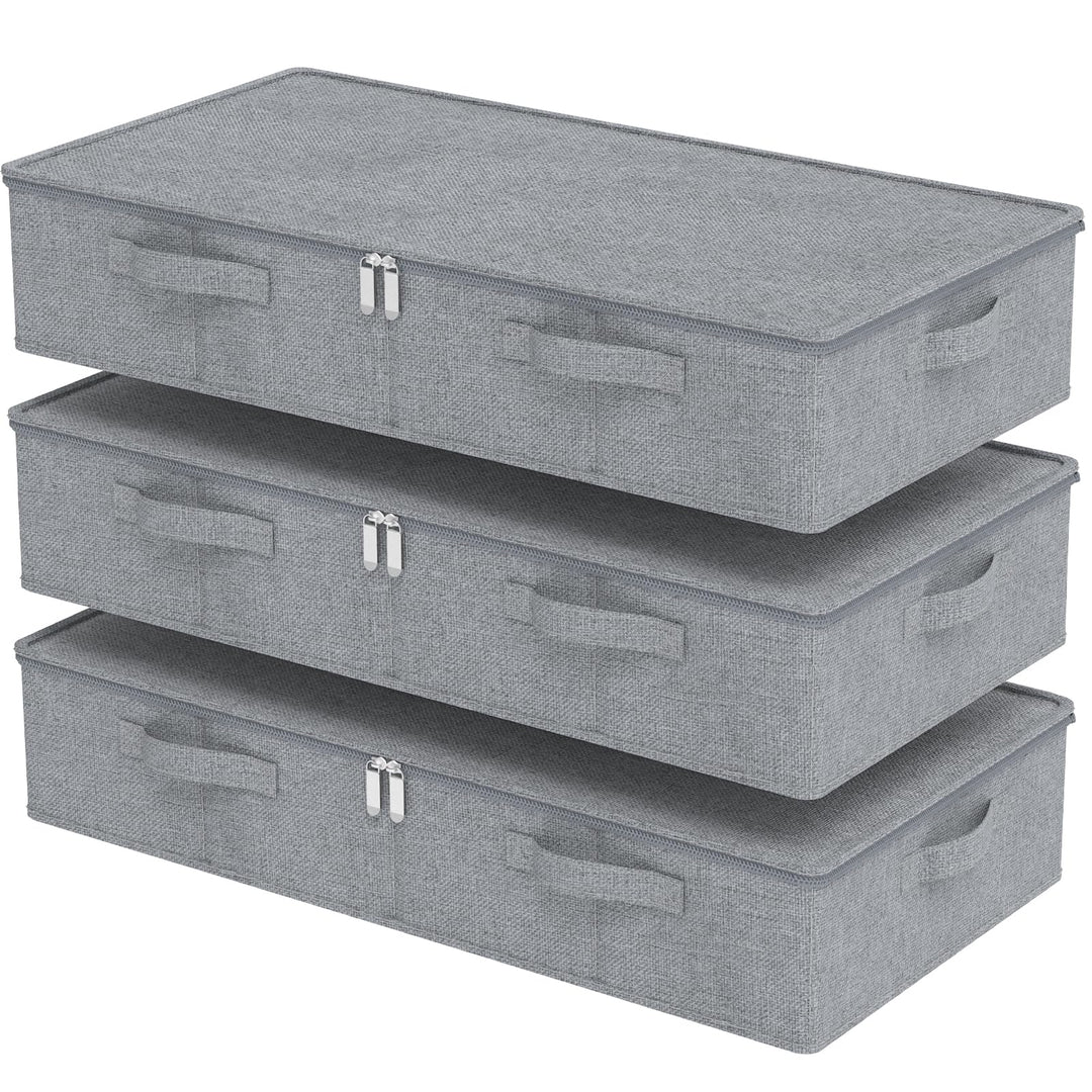 Unterbett Aufbewahrungsboxen, Schubladen Organizer Box mit Deckel, Faltbare Tasche für Bettlaken mit