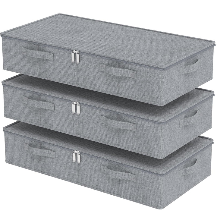 Unterbett Aufbewahrungsboxen, Schubladen Organizer Box mit Deckel, Faltbare Tasche für Bettlaken mit