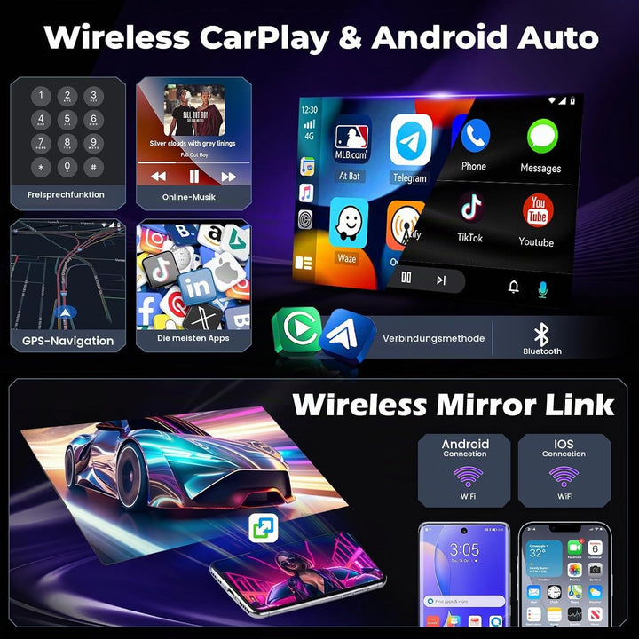 Hikity 4+64GB Autoradio Android 15 für FIAT Ducato/Citroen Jumper/Peugeot Boxer mit 7-Zoll-Touchscre