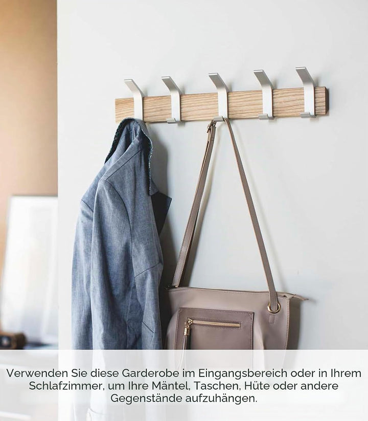 Wall coat rack - Rin - beige Silber, Silber