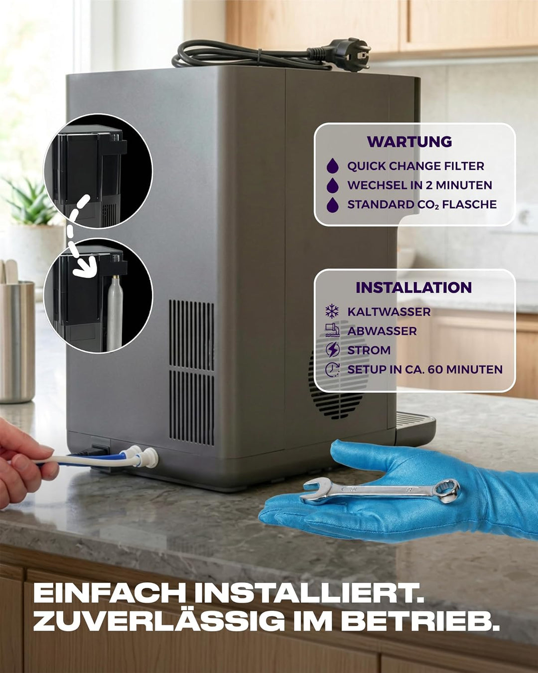 AQMOS Wasserspender Drinking (Schwarz), Schwarz