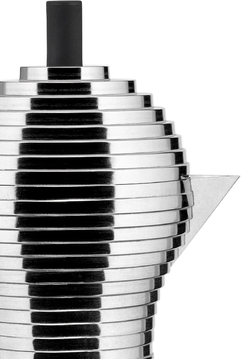 Alessi Kaffeekanne, schwarz, Aluminium, 5.4 x 14.5 x 33.5 cm 5.4 x 14.5 x 33.5 cm Schwarz, 5.4 x 14.