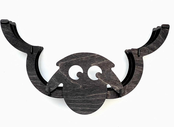 DanDiBo Toilettenpapierhalter Schaf Wand Schwarz Holz Toilettenrollenhalter WC Rollenhalter Ersatzro