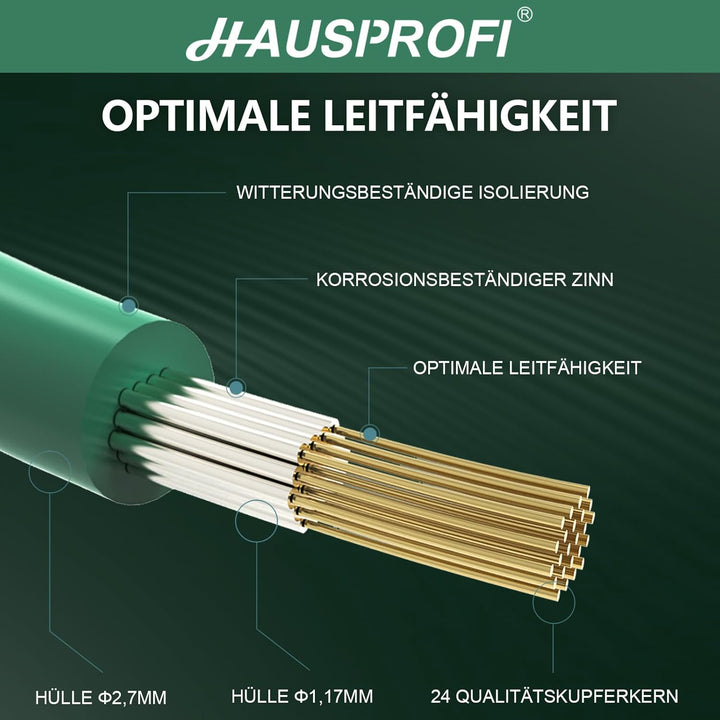 150m Universal Begrenzungskabel für Mähroboter, HAUSPROFI Begrenzungsdraht aus verzinntem Kupfer Beg