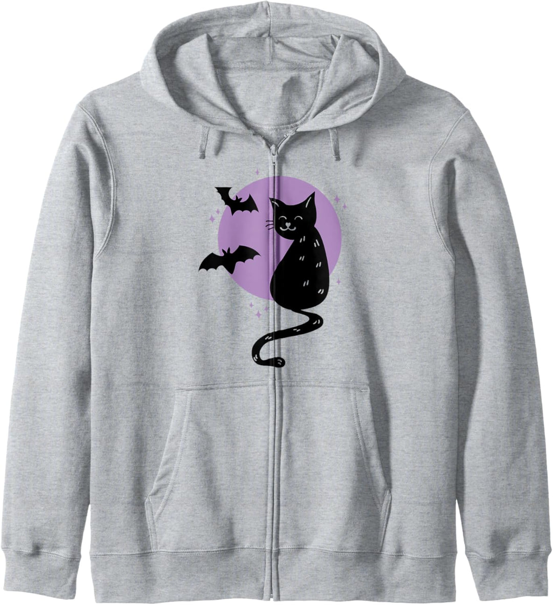 Trendy Halloween Black Cat And Bats Kapuzenjacke