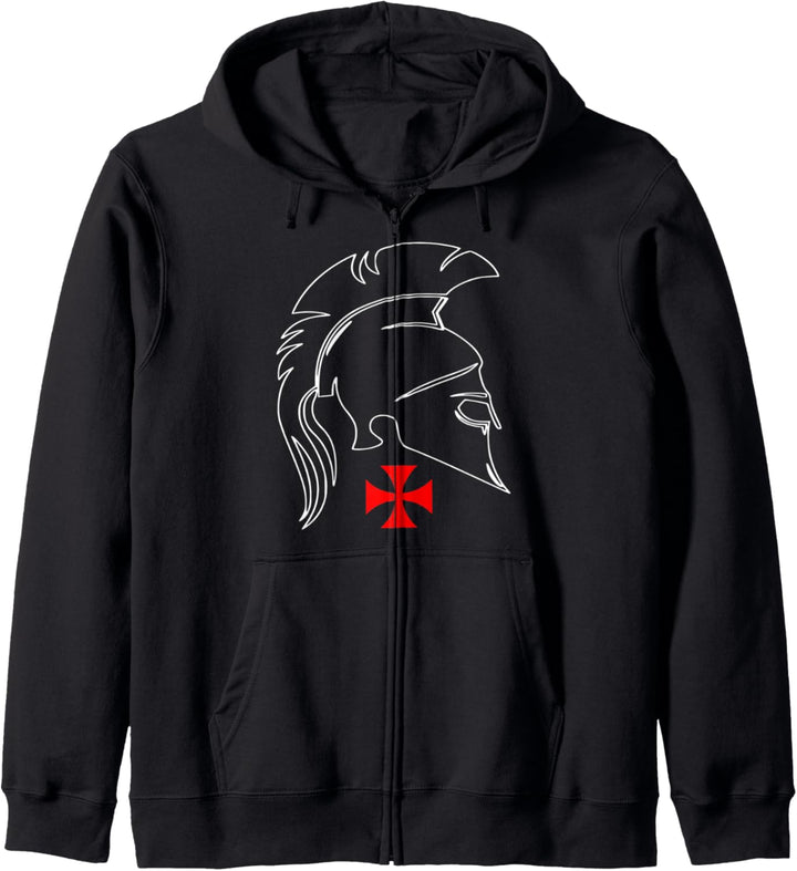 Templer Ritter Kreuz Kapuzenjacke