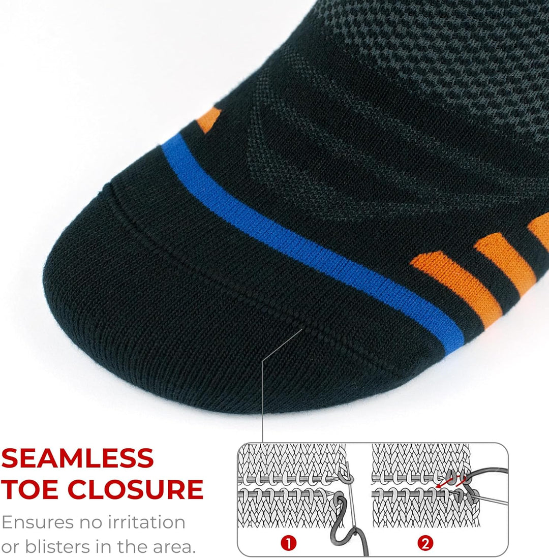 GoWith 6 Paar Sneaker Socken für Damen und Herren, Bambus (Viskose) Bunte Socken, Ohne Naht Sportsoc