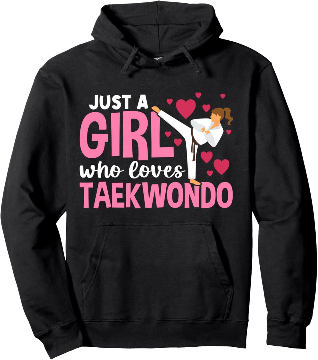 Nur ein Mädchen, das Taekwondo Kids Instructor Tae Kwon Do liebt Pullover Hoodie
