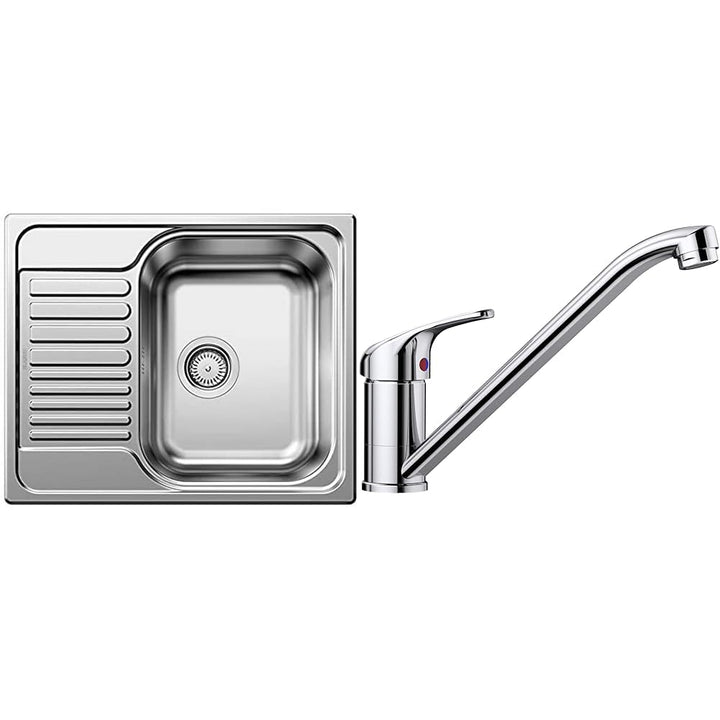 BLANCO Tipo 45 S Mini, Küchenspüle, Edelstahl Naturfinish, 1 Stück, 516524 & Daras Küchenarmatur, ch