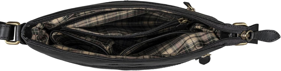 Benthill Echt Leder Umhängetasche | Damen Schultertasche aus Rindsleder | Schmale Vintage Damen Hand