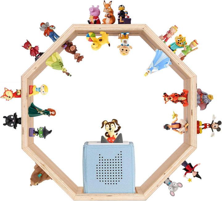 Todeco Tonie-Regal für Toniebox Hörfiguren, Magnetische Aufbewahrung für 60-70 Tonie, Wandregal und