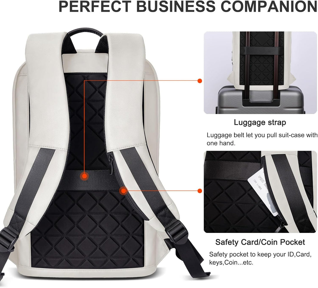 Laptop Rucksack Herren Leicht Business Rucksack mit USB-Anschluss Wasserdichter Rucksack Herren Schu