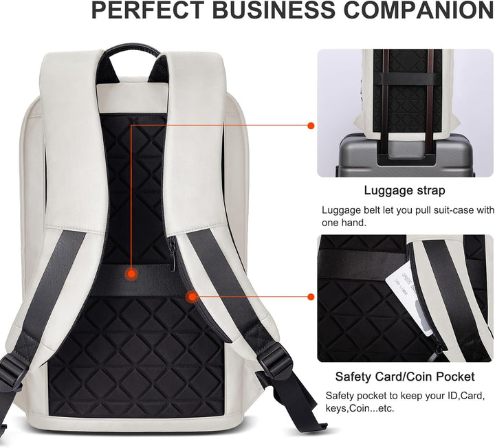 Laptop Rucksack Herren Leicht Business Rucksack mit USB-Anschluss Wasserdichter Rucksack Herren Schu