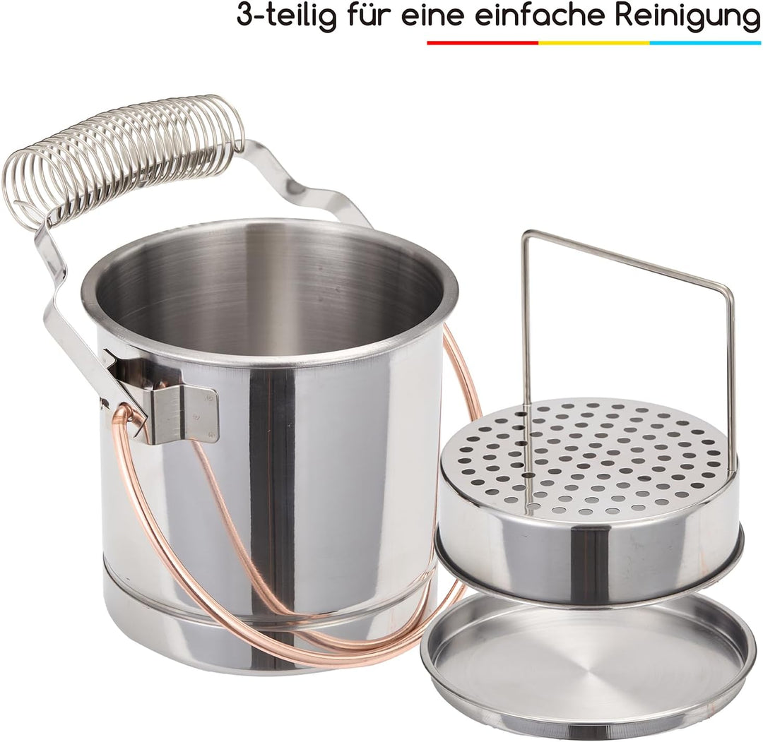 MEEDEN Tragbarer Pinselreiniger mit Deckel : Luftdichter Pinselwascher aus Edelstahl mit Besonders G