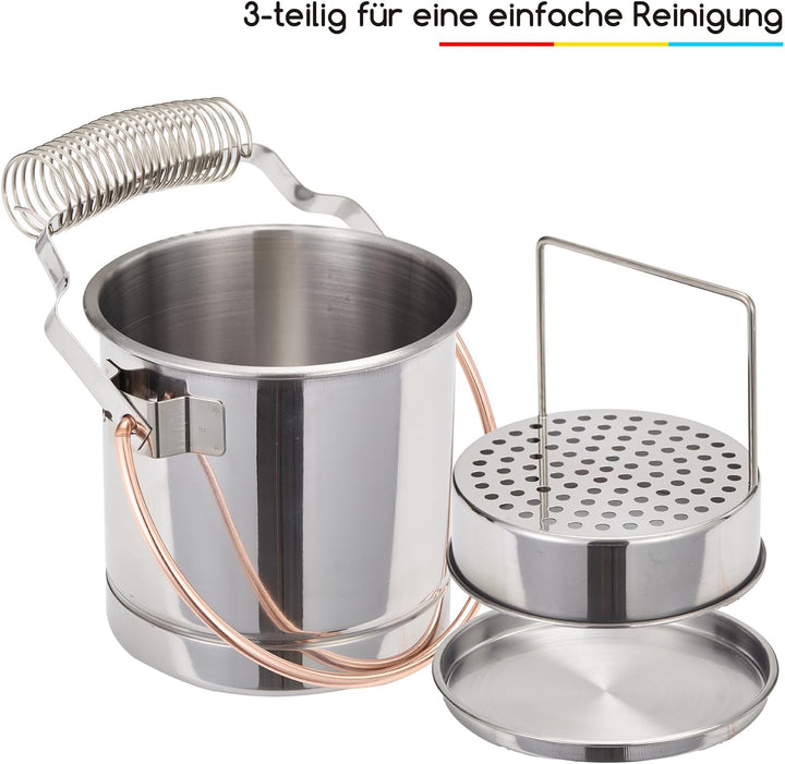 MEEDEN Tragbarer Pinselreiniger mit Deckel : Luftdichter Pinselwascher aus Edelstahl mit Besonders G