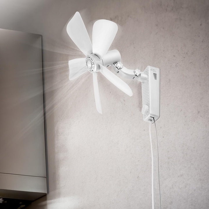 Sichler Haushaltsgeräte 3-Stufen-Ventilator: 2er Wand-Ventilator mit Oszillation,Ø 43 cm,20Watt,Neig