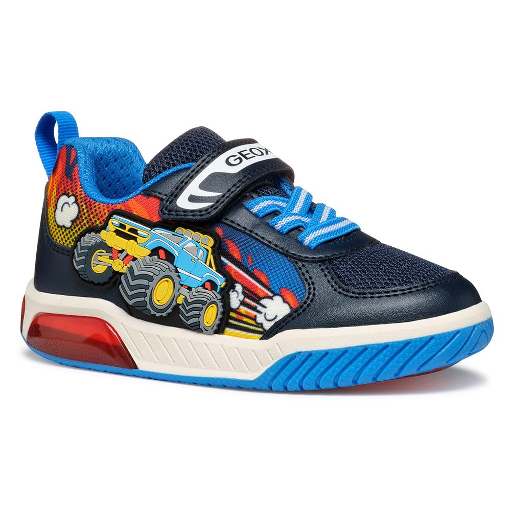 Geox Jungen J Inek Boy E Sneakers 33 EU Navy Lt Blue, 33 EU Navy Lt Blue