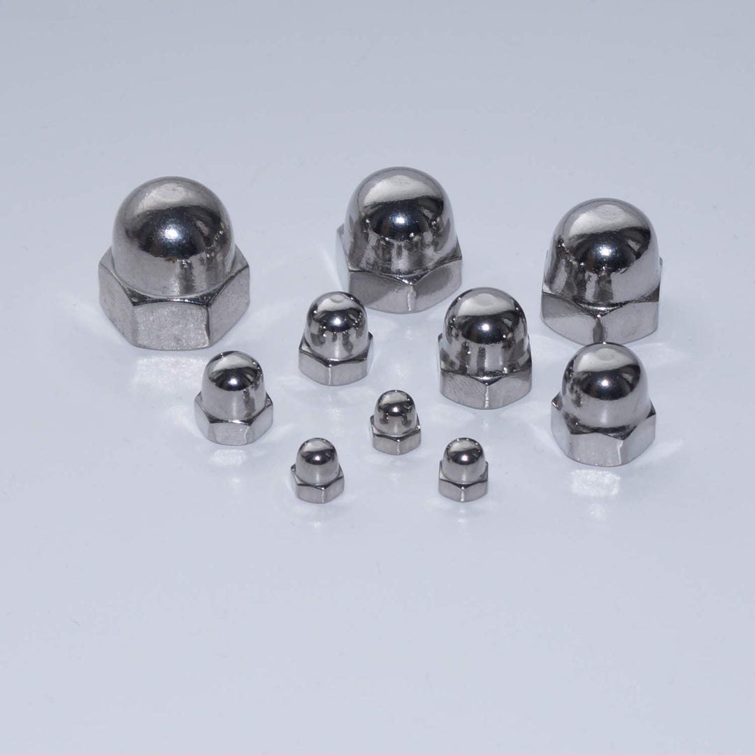 Hutmuttern M18 10 Stück Sechskant-Hutmuttern hohe Form DIN 1587 A2 Edelstahl M18 Sechskant-hutmutter