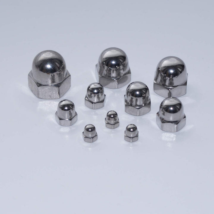 Hutmuttern M18 10 Stück Sechskant-Hutmuttern hohe Form DIN 1587 A2 Edelstahl M18 Sechskant-hutmutter