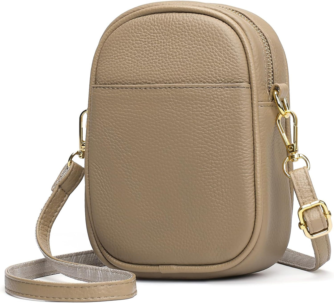 SENDEFN Handy Umhängetasche Damen, Leder Handytasche zum Umhängen Geldbörse Damen, Brieftasche mit V