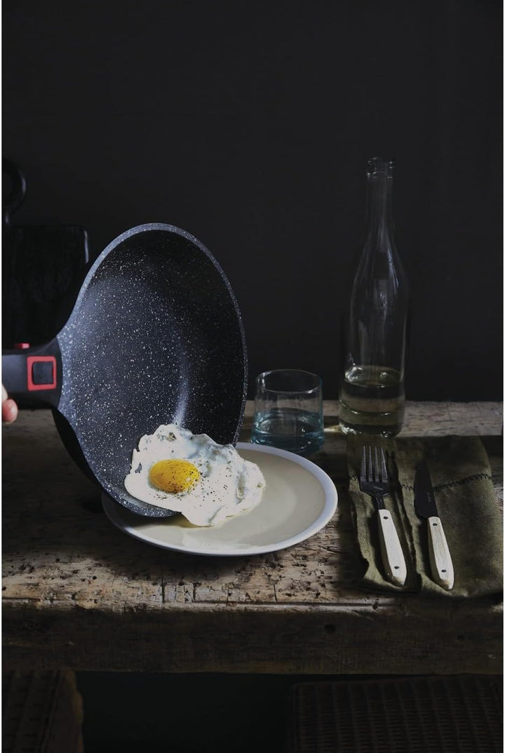 Baumalu 383600 Bratpfanne, 20 cm, Granit Pro, geschmiedetes Aluminium, Schwarz