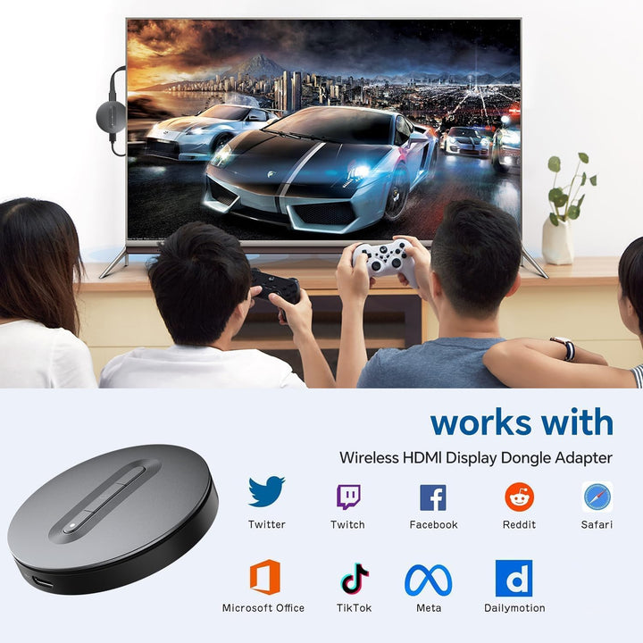 Miracast Dongle DLNA AirPlay HDMI Display Adapter Wireless Plug & Play Streaming Video und Audio von