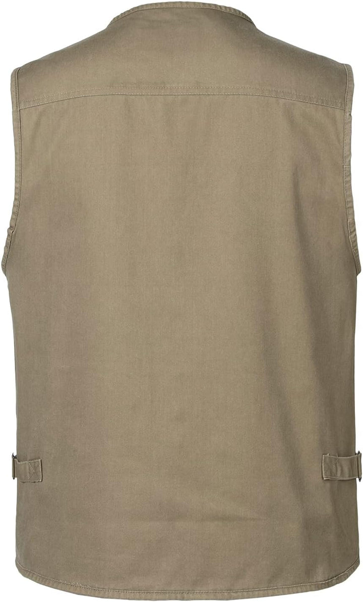 KTWOLEN Herren Outdoor Weste mit Multi-Taschened Anglerweste Jagd- und Angler Camping Wandern Weste
