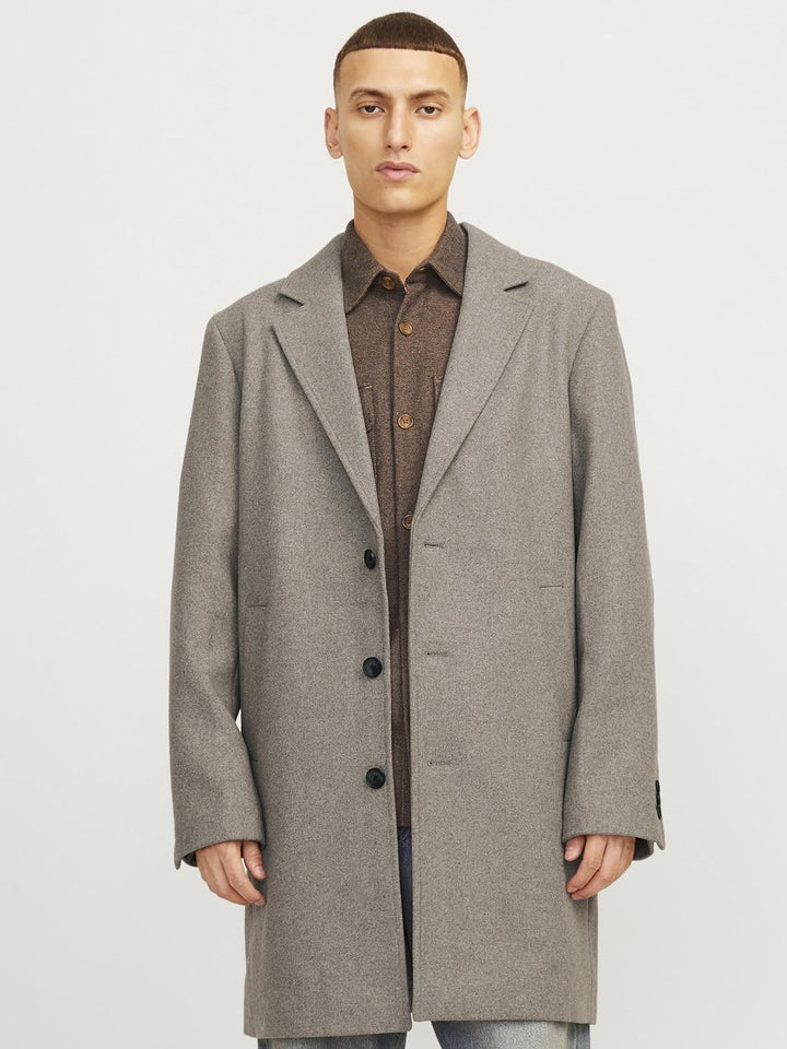 JACK &amp; JONES Herren Jjemorrison Wool Coat Sn Wollmantel XS Greige, XS Greige
