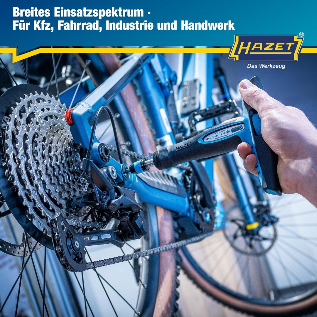 HAZET Drehmomentschraubendreher 6005CT-100, 1/4" mit Quergriff, 4-10 Nm, 6% Genauigkeit, 198 mm Läng