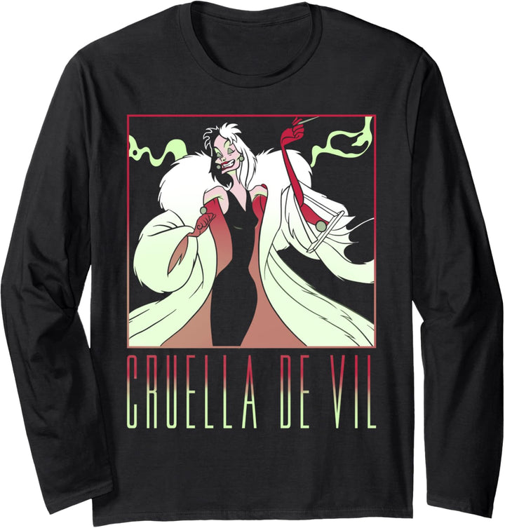 Disney 101 Dalmatians Cruella De Vil Portrait Box Up Langarmshirt