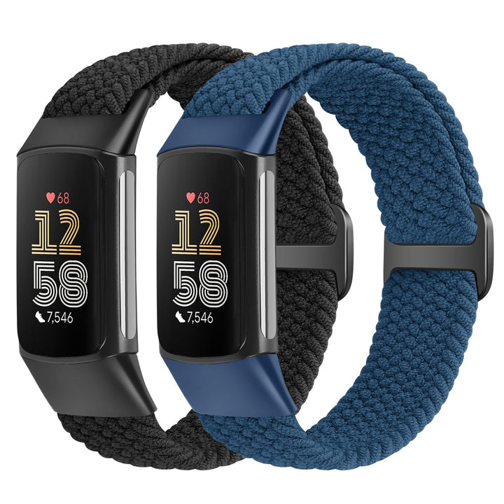 Elastische Geflochtene Armband Nur Kompatibel mit Fitbit Charge 6/Fitbit Charge 5, Verstellbare Solo