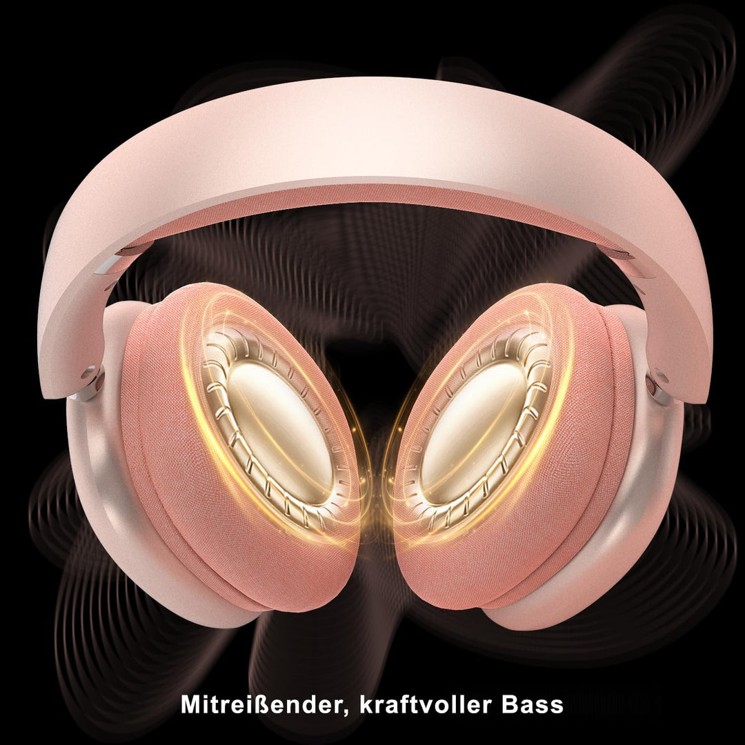 Bluetooth Over-Ear-Kopfhörer Kabellos, Hi-Fi Stereo mit Freisprechen, 30 Std Spielzeit, Sprachassist