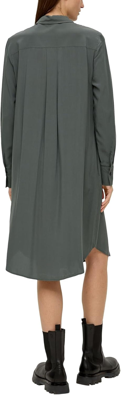 s.Oliver Damen Hemdblusenkleid 32 Grün, 32 Grün