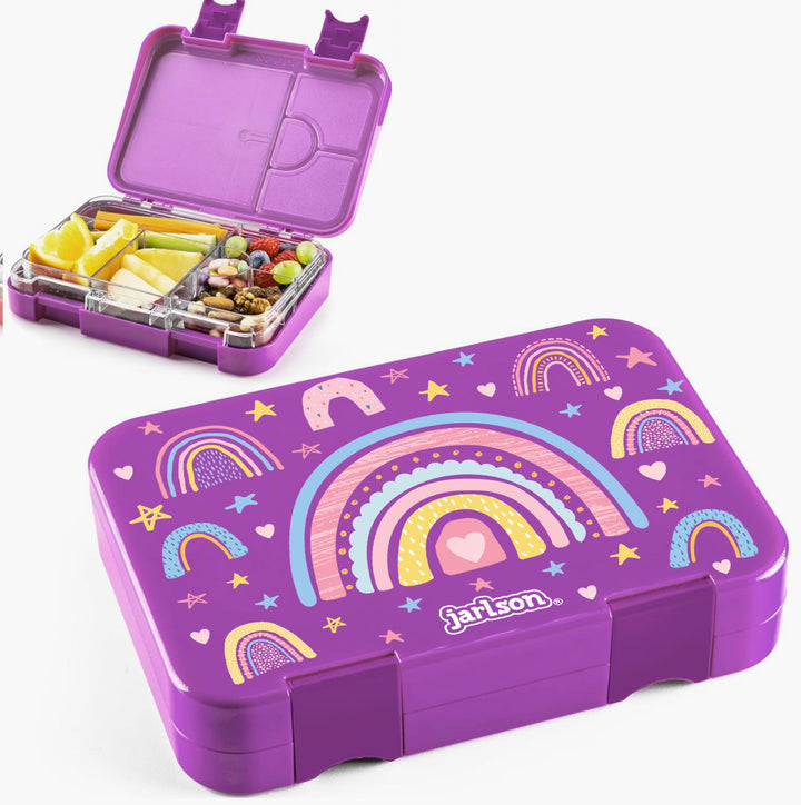 Jarlson® Brotdose Kinder mit Fächern TONI [AUSLAUFSICHER] - Bento Lunchbox mit Trennfächern - Frühst