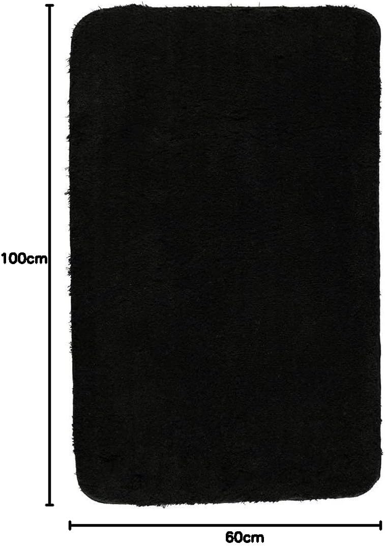 Kleine Wolke 5405926360 Badteppich Relax 60 x 100 cm schwarz, 60 x 100 cm Schwarz