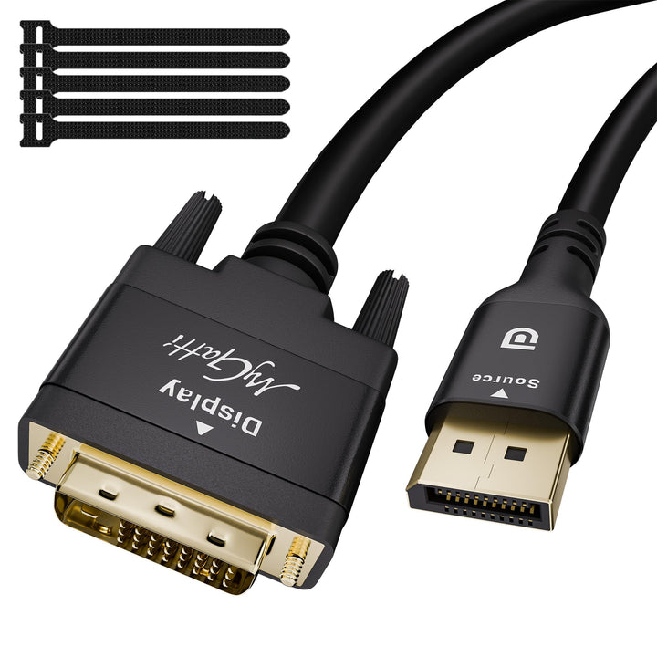 Mygatti DisplayPort auf DVI Kabel 10m, 4K@30Hz Unidirektional monitorkabel,DP Stecker zu DVI Stecker