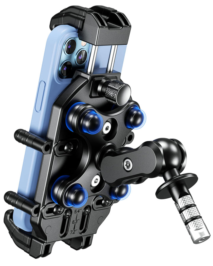 BRCOVAN Motorrad Gabelvorbau Handyhalterung mit Vibrationsdämpfer und Hochgeschwindigkeits-Sicherhei