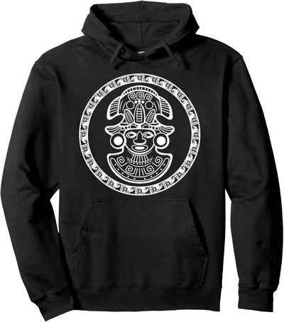 Azteken Mexiko Maya Inka Kultur Maske Aztec Geschenk Pullover Hoodie