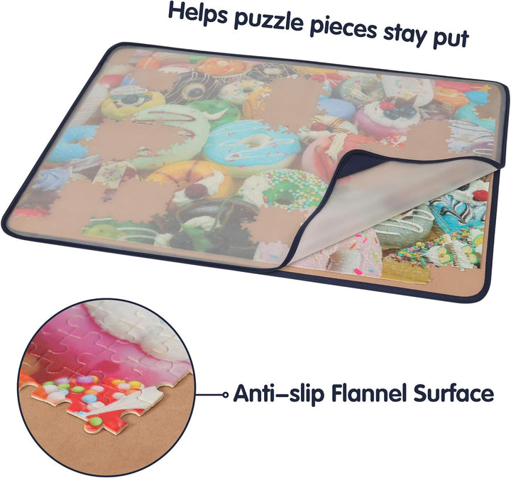 Tektalk Puzzle Board, tragbare Puzzlematte mit staubdichter Abdeckung zur Aufbewahrung von Puzzles,