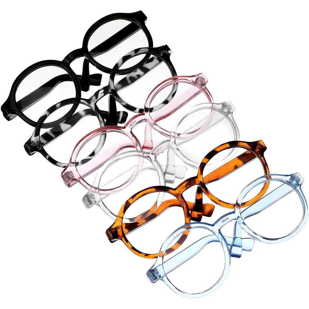 Mini Puppenbrillen Runde Klare Kunststoffgläser Leichtes Accessoire Für Baumwollpuppen Und Plüschtie