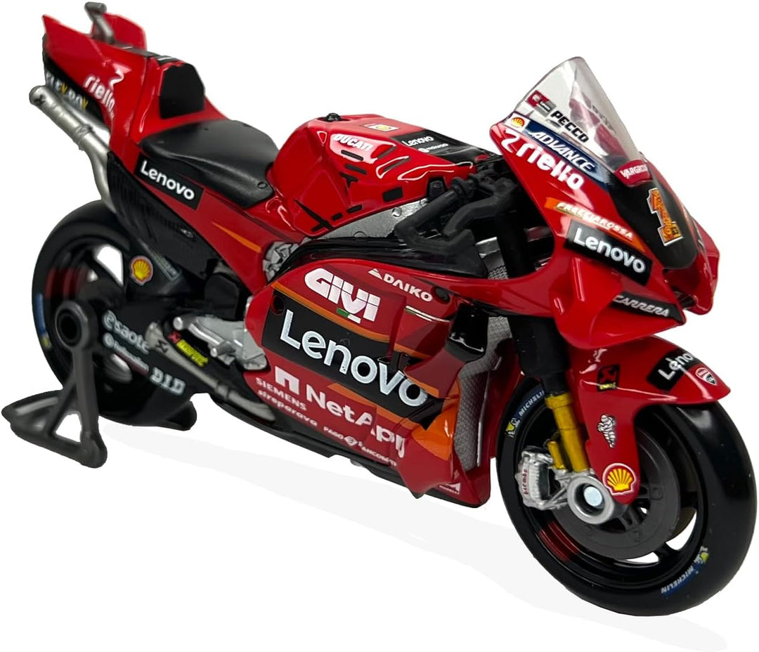 Bburago 1:18 Massstab 36396 – Ducati Desmosedici GP23 Motorrad Moto GP – #1 F. Bagnaia