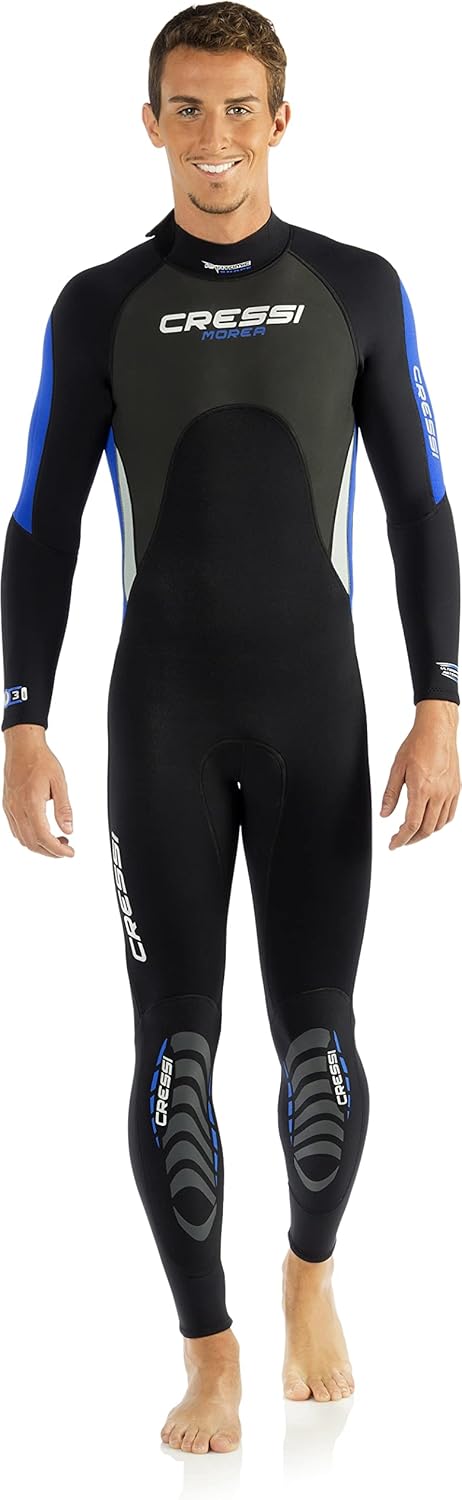 Cressi Morea Herren - Neoprenanzug 3mm für alle Wassersportarten XL/5 Schwarz/Blau/Silber, XL/5 Schw