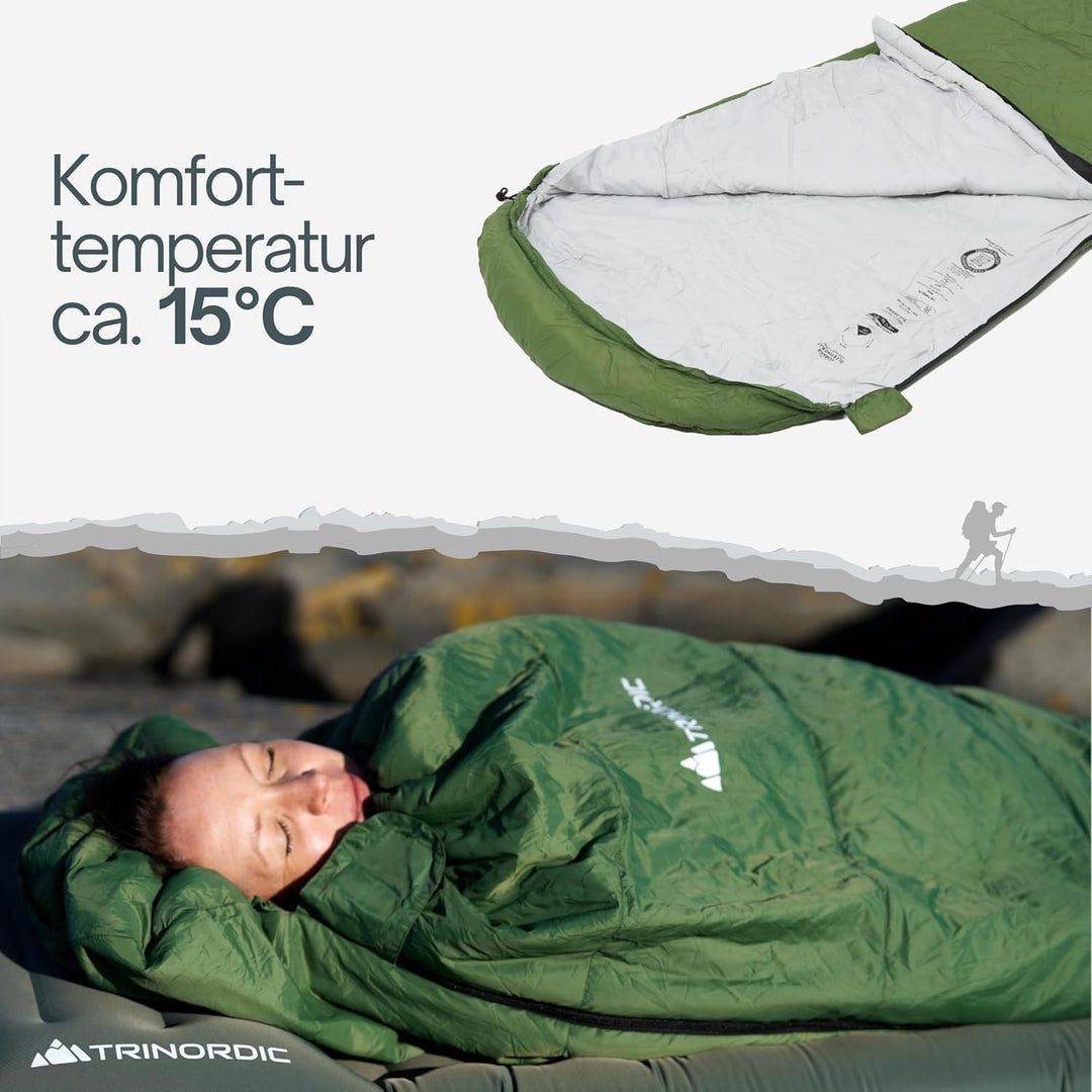 Trinordic Ultraleichter Sommerschlafsack – Mumienschlafsack für Erwachsene, Kompakt & Leicht, Ideal