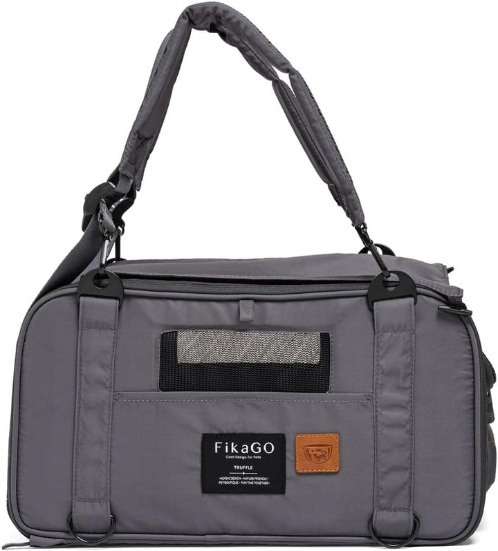 FikaGO 3-in-1 Reise-Tragetasche für Hunde und Katzen Truffle Plus – Rucksack, Schultertasche & Handg