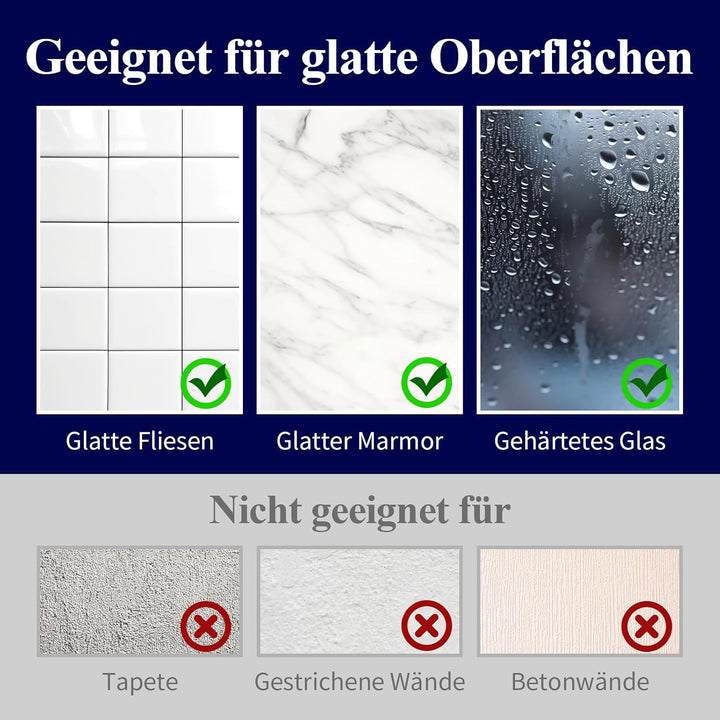 Kitsure Duschablage ohne Bohren - 3 Stück rostfreie Badezimmer Organizer, schnell trocknende Badrega