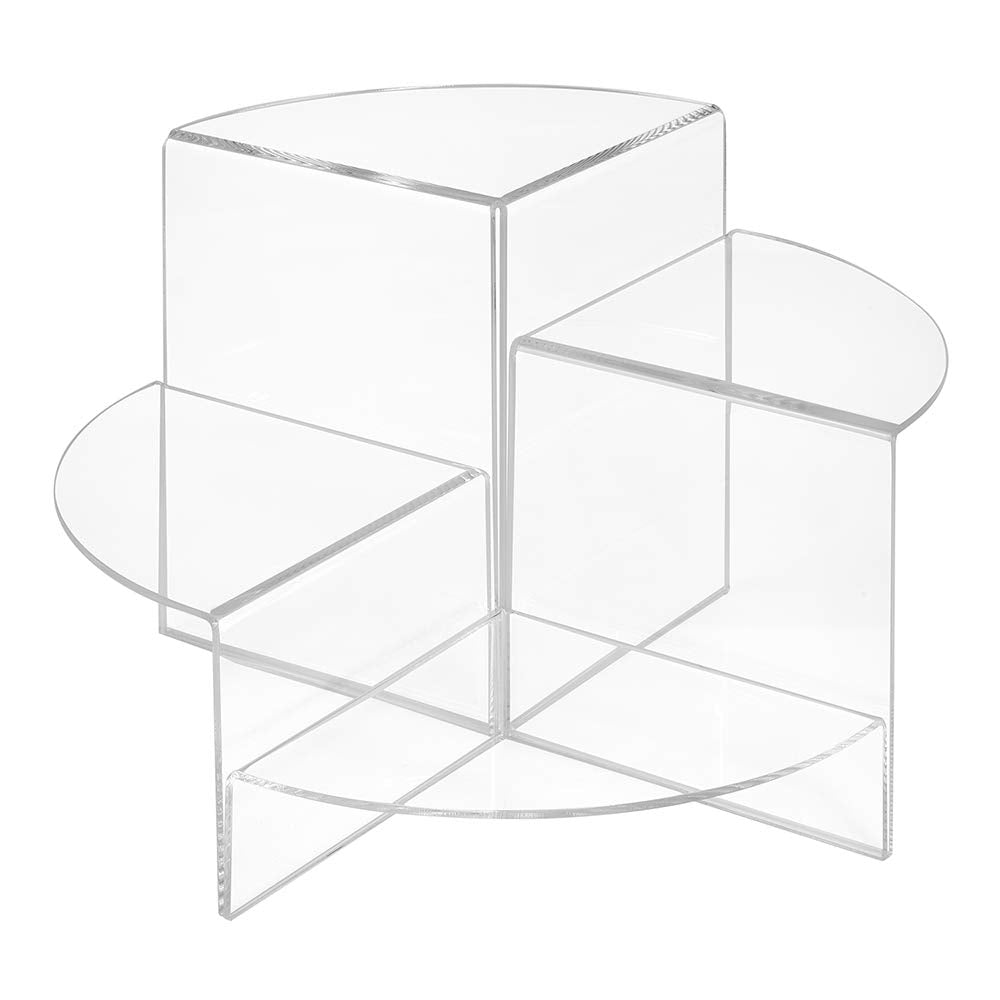 4er Set Dekopodeste in 50, 100, 150 und 200mm Höhe, aus glasklarem Acrylglas/Warenpodest/Warenträger