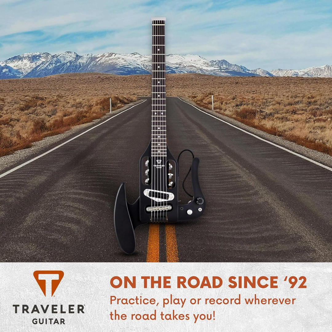 Traveler Guitar Pro-Series Mod-X E-Gitarre, Schwarz matt (PSM BKM) Schwarz matt Griffbrett aus schwa